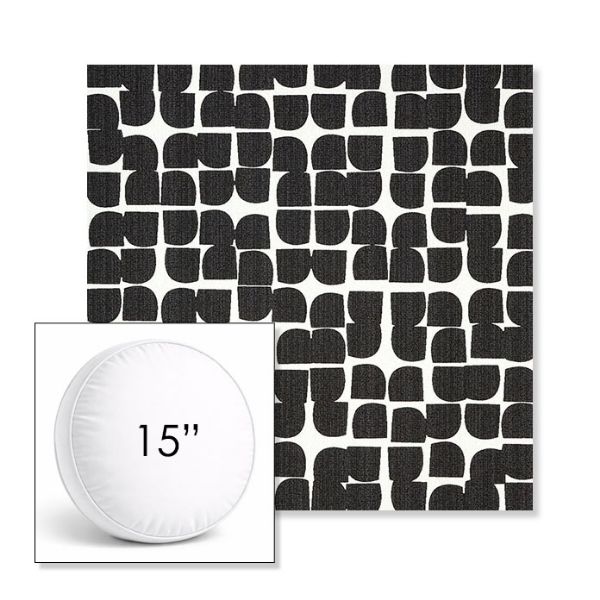 Picture of Toggle Inkblot | 15" Round Boxed Sunbrella® Outdoor Pillow (3" Thick)