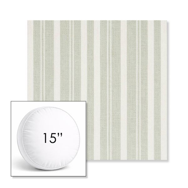 Picture of Tranquil Sage | 15" Round Boxed Sunbrella® Outdoor Pillow (3" Thick)