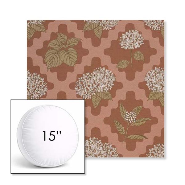 Picture of Trellis Primrose | 15" Round Boxed Sunbrella® Outdoor Pillow (3" Thick)