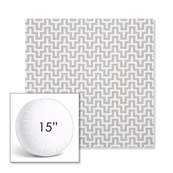 Picture of Underline Dove | 15" Round Boxed Sunbrella® Outdoor Pillow (3" Thick)