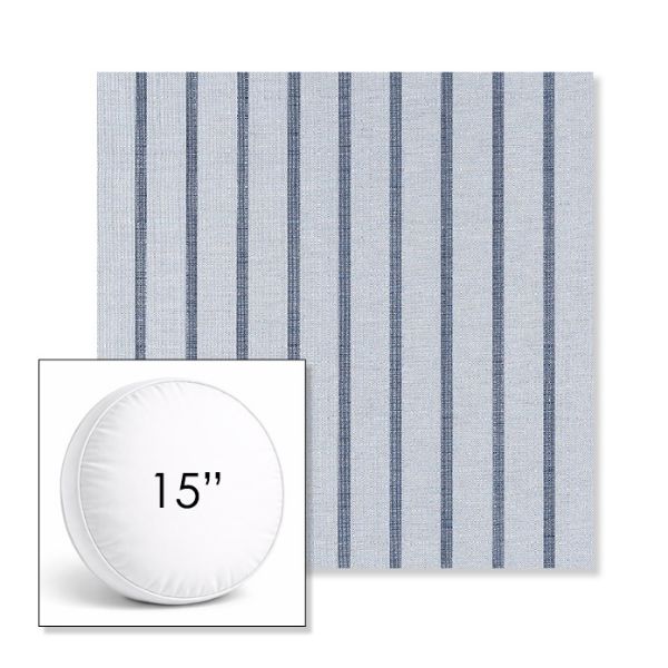 Picture of Unwind Sky | 15" Round Boxed Sunbrella® Outdoor Pillow (3" Thick)