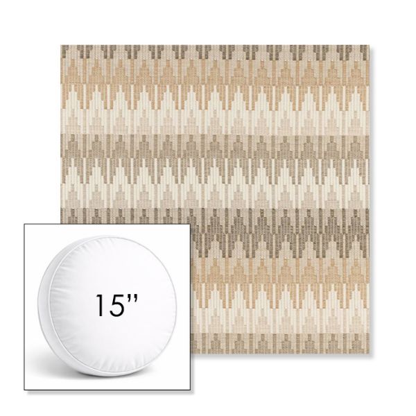 Picture of Valley Dune | 15" Round Boxed Sunbrella® Outdoor Pillow (3" Thick)