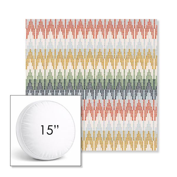 Picture of Valley Sedona | 15" Round Boxed Sunbrella® Outdoor Pillow (3" Thick)