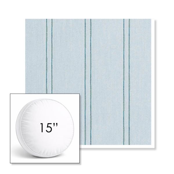 Picture of Wayward Sky | 15" Round Boxed Sunbrella® Outdoor Pillow (3" Thick)