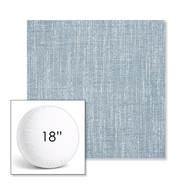 Picture of Adena Celeste | 18" Round Boxed Sunbrella® Outdoor Pillow (3" Thick)