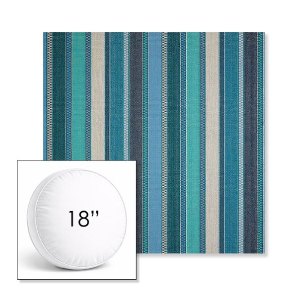 Picture of Ascend Oasis | 18" Round Boxed Sunbrella® Outdoor Pillow (3" Thick)