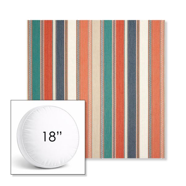 Picture of Ascend Tropical | 18" Round Boxed Sunbrella® Outdoor Pillow (3" Thick)