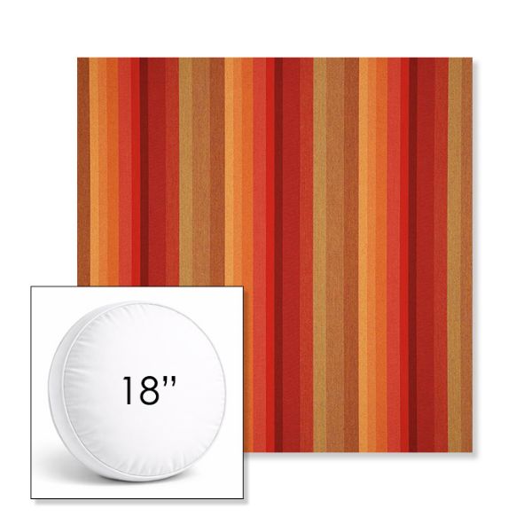 Picture of Astoria Sunset | 18" Round Boxed Sunbrella® Outdoor Pillow (3" Thick)