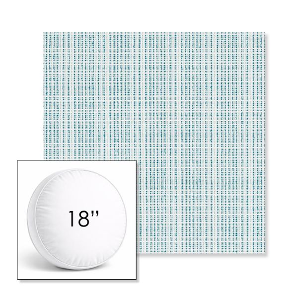 Picture of Benson Lagoon | 18" Round Boxed Sunbrella® Outdoor Pillow (3" Thick)