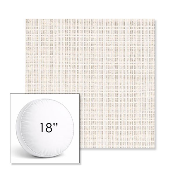 Picture of Benson Sand | 18" Round Boxed Sunbrella® Outdoor Pillow (3" Thick)