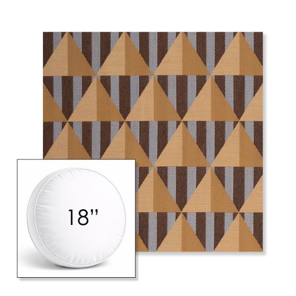 Picture of Buoy Sunset | 18" Round Boxed Sunbrella® Outdoor Pillow (3" Thick)