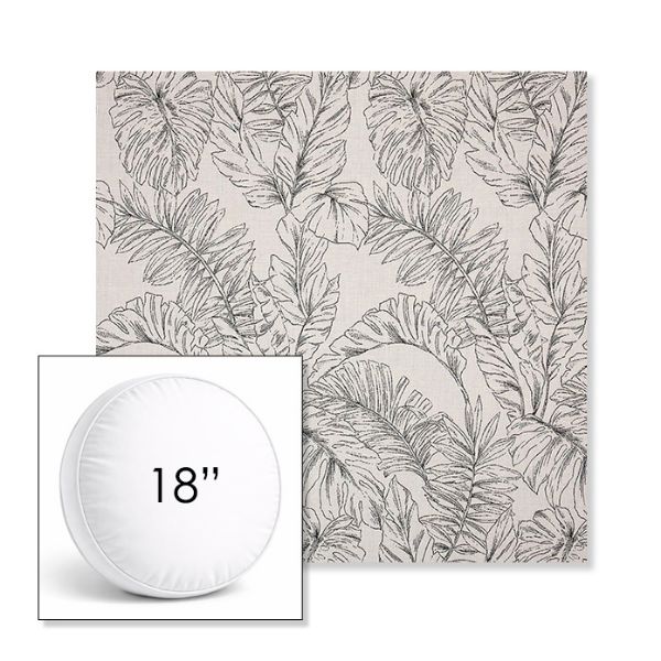 Picture of Calm Graphite | 18" Round Boxed Sunbrella® Outdoor Pillow (3" Thick)