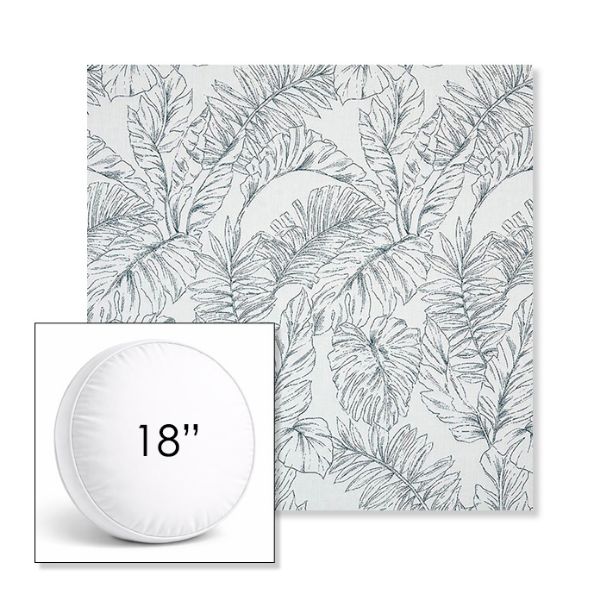 Picture of Calm Laurel | 18" Round Boxed Sunbrella® Outdoor Pillow (3" Thick)