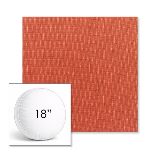 Picture of Canvas Brick | 18" Round Boxed Sunbrella® Outdoor Pillow (3" Thick)