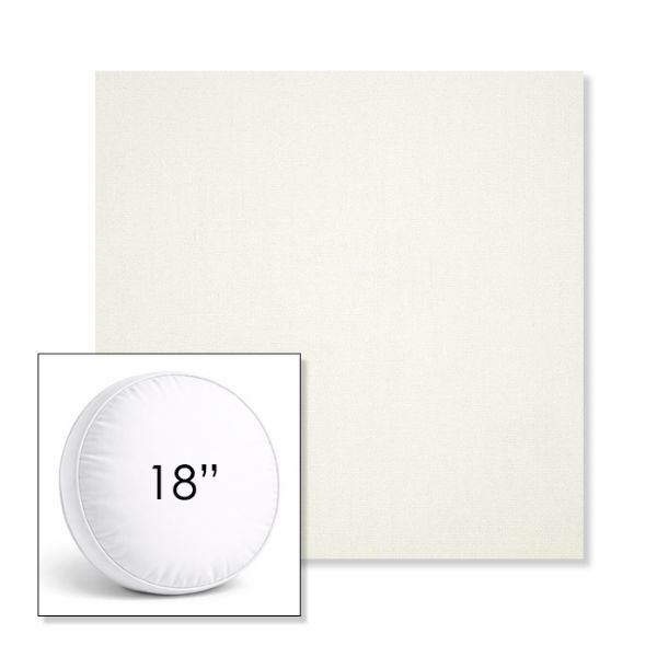 Picture of Canvas White | 18" Round Boxed Sunbrella® Outdoor Pillow (3" Thick)