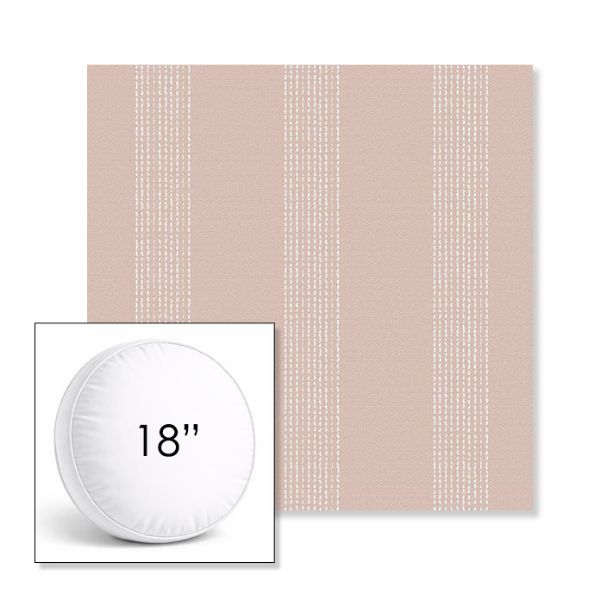 Picture of Caper Blush | 18" Round Boxed Sunbrella® Outdoor Pillow (3" Thick)