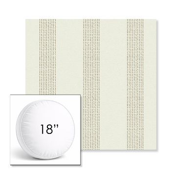 Picture of Caper Linen | 18" Round Boxed Sunbrella® Outdoor Pillow (3" Thick)