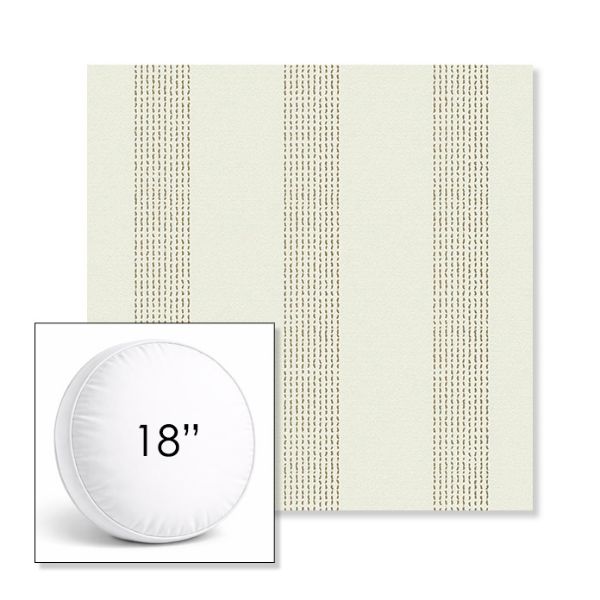 Picture of Caper Linen | 18" Round Boxed Sunbrella® Outdoor Pillow (3" Thick)