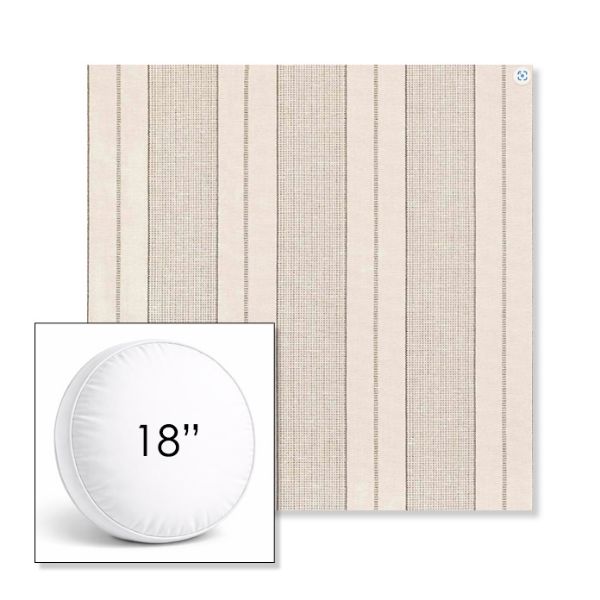 Picture of Carlo Graphite | 18" Round Boxed Sunbrella® Outdoor Pillow (3" Thick)