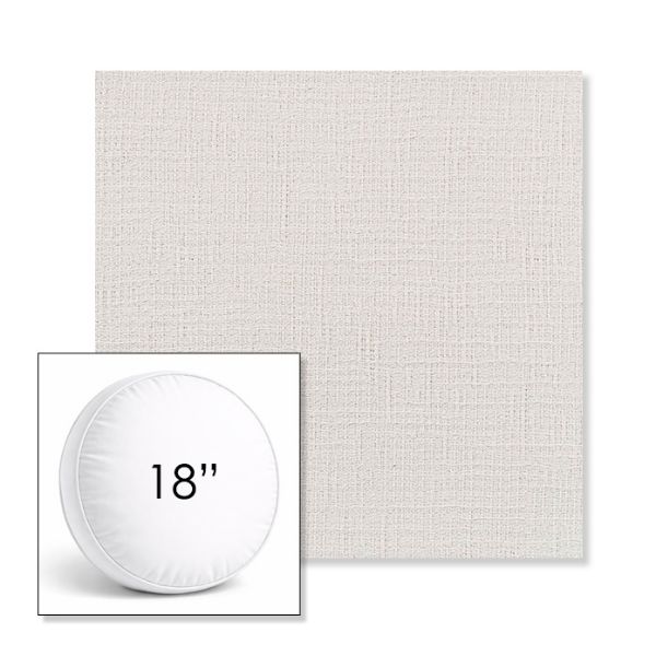 Picture of Cassava White | 18" Round Boxed Sunbrella® Outdoor Pillow (3" Thick)