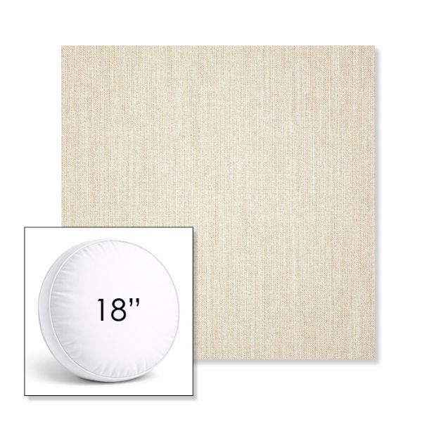 Picture of Cast Pumice | 18" Round Boxed Sunbrella® Outdoor Pillow (3" Thick)