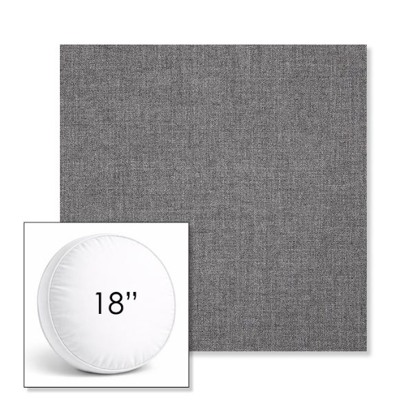 Picture of Cast Slate | 18" Round Boxed Sunbrella® Outdoor Pillow (3" Thick)