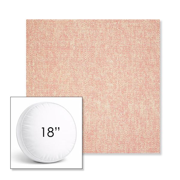 Picture of Chartres Rose | 18" Round Boxed Sunbrella® Outdoor Pillow (3" Thick)
