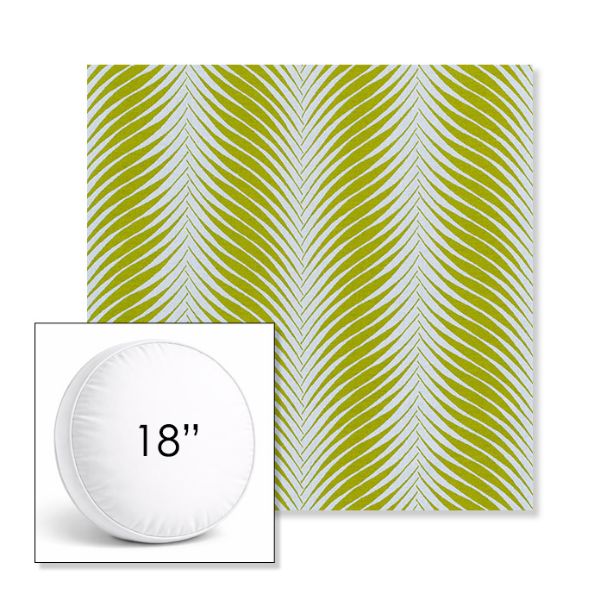 Picture of Clock Out Frond | 18" Round Boxed Sunbrella® Outdoor Pillow (3" Thick)