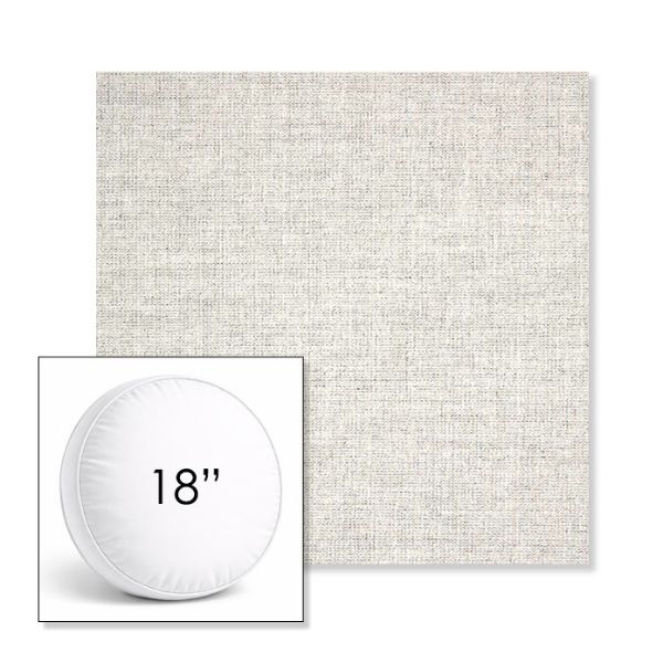 Picture of Crush Cloud | 18" Round Boxed Sunbrella® Outdoor Pillow (3" Thick)