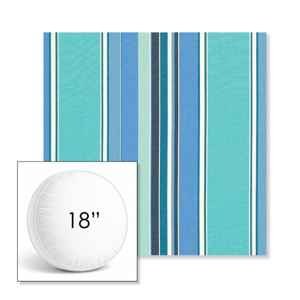 Picture of Dolce Oasis | 18" Round Boxed Sunbrella® Outdoor Pillow (3" Thick)