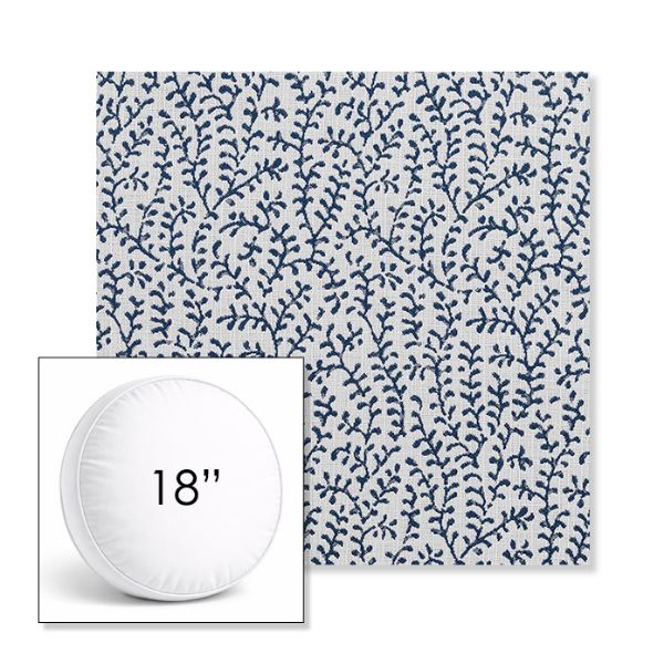 Picture of Eberly Peacock | 18" Round Boxed Sunbrella® Outdoor Pillow (3" Thick)