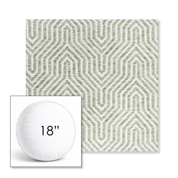 Picture of Etna Juniper | 18" Round Boxed Sunbrella® Outdoor Pillow (3" Thick)