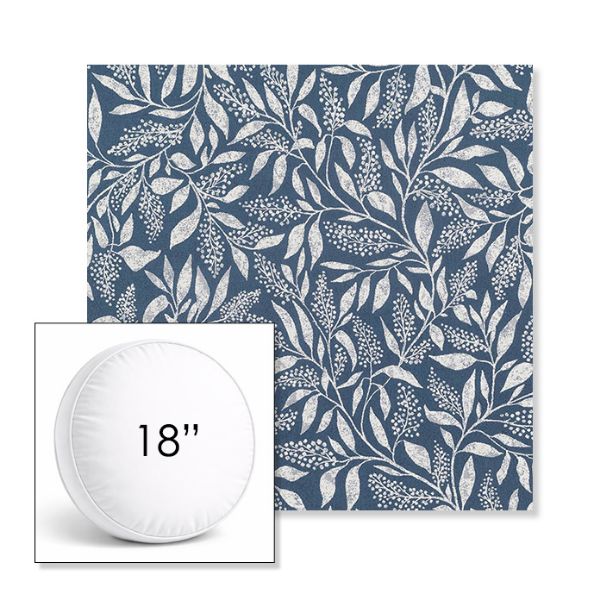 Picture of Exquisite Indigo | 18" Round Boxed Sunbrella® Outdoor Pillow (3" Thick)