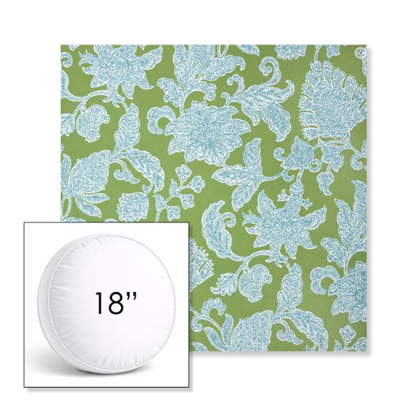 Picture of Floral Song Spring | 18" Round Boxed Sunbrella® Outdoor Pillow (3" Thick)