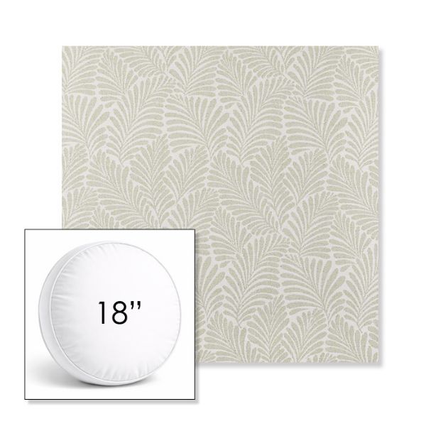 Picture of Frond Spring | 18" Round Boxed Sunbrella® Outdoor Pillow (3" Thick)