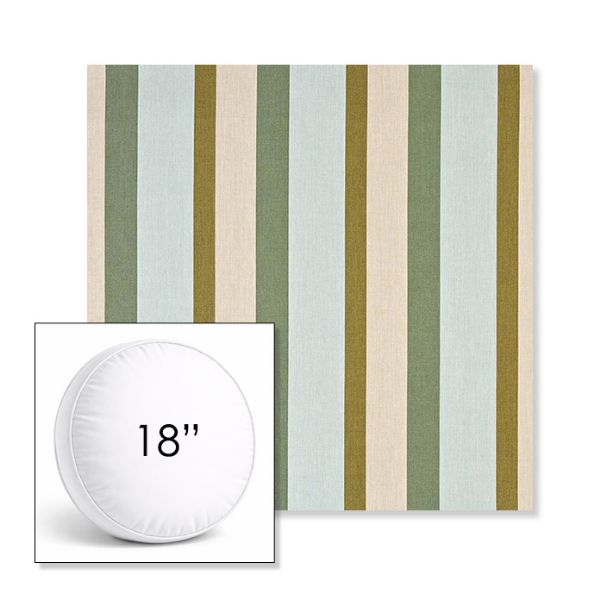 Picture of Gateway Aloe | 18" Round Boxed Sunbrella® Outdoor Pillow (3" Thick)