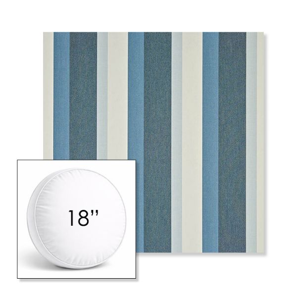 Picture of Gateway Coast | 18" Round Boxed Sunbrella® Outdoor Pillow (3" Thick)