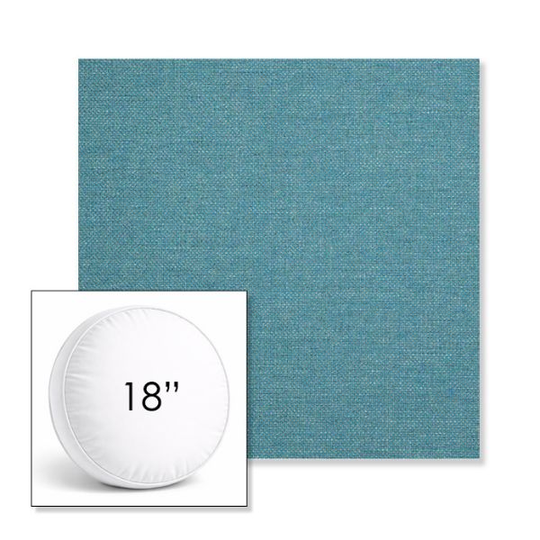 Picture of Idol Lagoon | 18" Round Boxed Sunbrella® Outdoor Pillow (3" Thick)