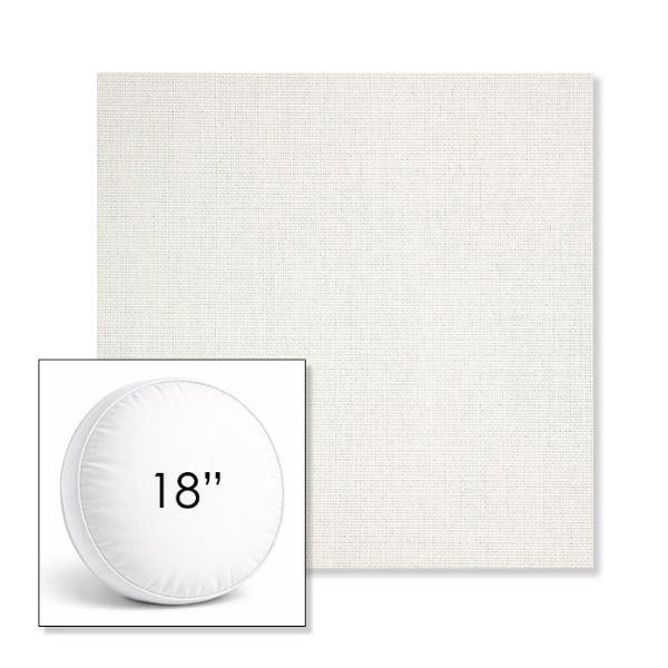 Picture of Idol Snow | 18" Round Boxed Sunbrella® Outdoor Pillow (3" Thick)