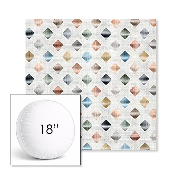 Picture of Infused Gem | 18" Round Boxed Sunbrella® Outdoor Pillow (3" Thick)