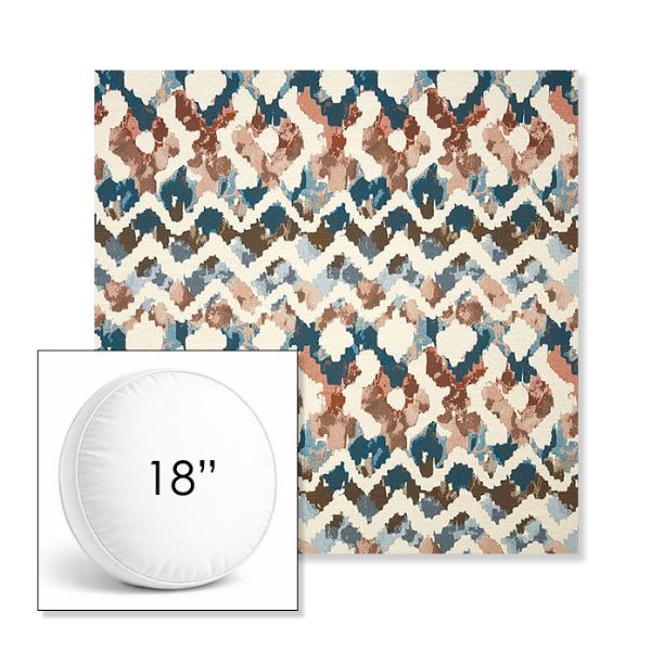 Picture of Inga Boho | 18" Round Boxed Sunbrella® Outdoor Pillow (3" Thick)