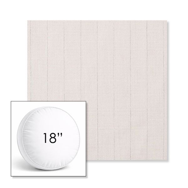 Picture of Kaia Linen | 18" Round Boxed Sunbrella® Outdoor Pillow (3" Thick)