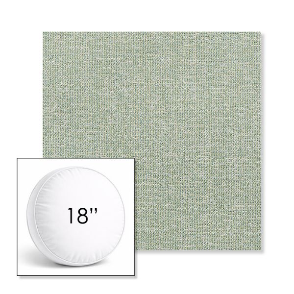 Picture of Kismet Moss | 18" Round Boxed Sunbrella® Outdoor Pillow (3" Thick)