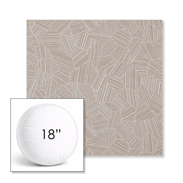 Picture of Leaf Structure Sand | 18" Round Boxed Sunbrella® Outdoor Pillow (3" Thick)