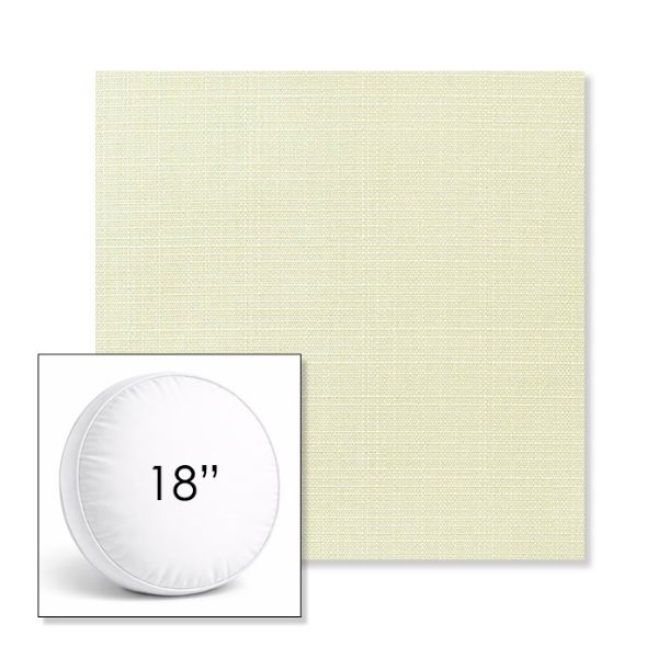 Picture of Linen Natural | 18" Round Boxed Sunbrella® Outdoor Pillow (3" Thick)