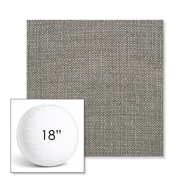 Picture of Linville Charcoal | 18" Round Boxed Sunbrella® Outdoor Pillow (3" Thick)