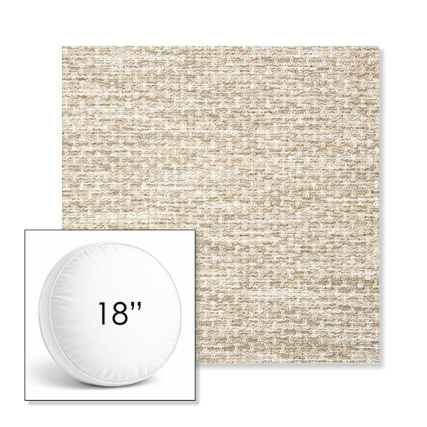 Picture of Litchfield Sand | 18" Round Boxed Sunbrella® Outdoor Pillow (3" Thick)