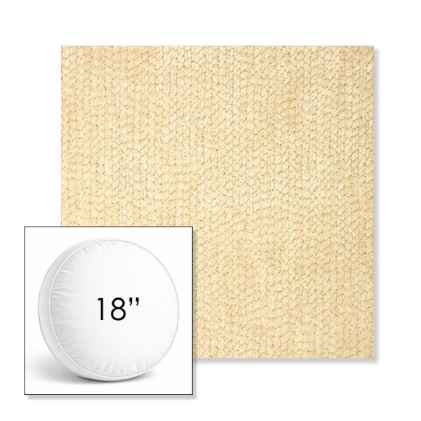 Picture of Margo Parchment | 18" Round Boxed Sunbrella® Outdoor Pillow (3" Thick)