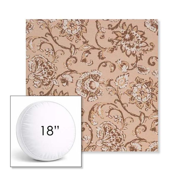 Picture of Martha Floral Dogwood | 18" Round Boxed Sunbrella® Outdoor Pillow (3" Thick)