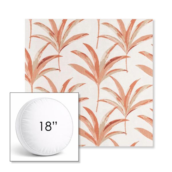 Picture of Martinique Mango | 18" Round Boxed Sunbrella® Outdoor Pillow (3" Thick)